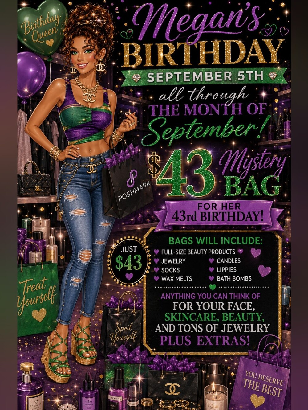 🔥Megan's Birthday Mystery Gift Bags [$43 PRICE - $115 to $220 MSRP!] 🔥